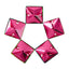 Vitrail Rose Square Shape High Quality Glass Sew-on Rhinestones WholesaleRhinestone