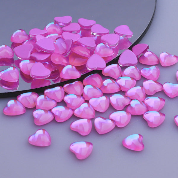 Heart Shape Mocha Purple Flat Back Fancy Rhinestones WholesaleRhinestone