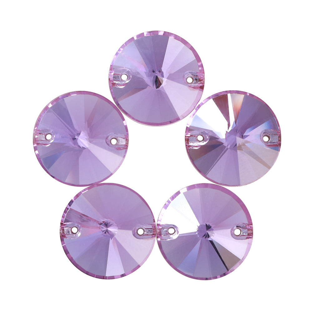 Violet Rivoli Shape High Quality Glass Sew-on Rhinestones WholesaleRhinestone