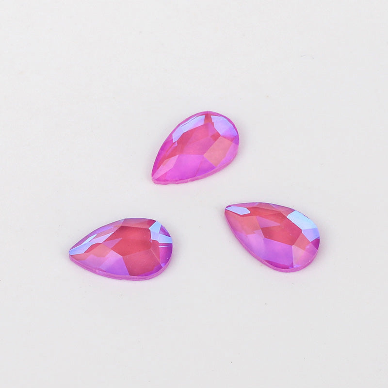 Regndrop form mocha lilla flad ryg fancy rhinestones Sekundært billede