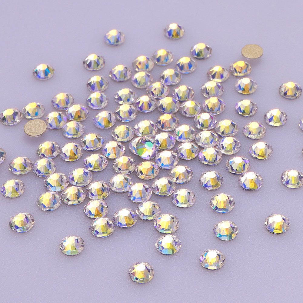 Starry Sky Glass Flat Back Glue-On Rhinestones 16 Cut Facets In Bulk WholesaleRhinestone