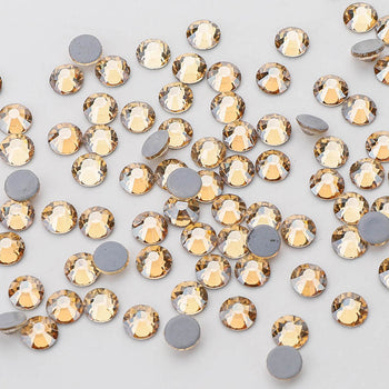 Golden Shadow HotFix Rhinestones Glass FlatBack Crystals WholesaleRhinestone