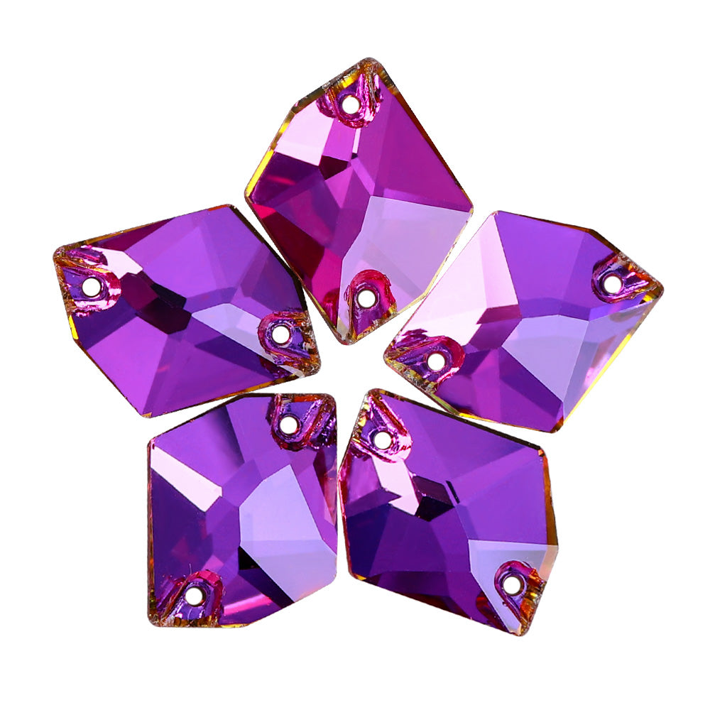 Violet Blue Cosmic Shape High Quality Glass Sew-on Rhinestones WholesaleRhinestone