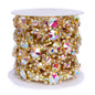 Sew-on Crystal AB Glass Rivoli Rhinestone Trim Chain Applique RA553 WholesaleRhinestone