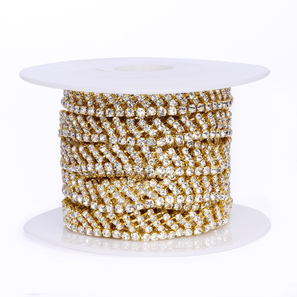 Seau-On-Kristallglas runder Strassketten-Kette Applique Ra886 Zweitbild