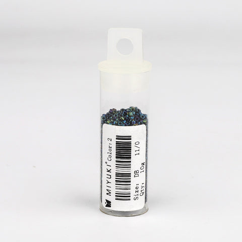 Miyuki Delica Seed Beads 11/0 Metallic Dark Blue Iris DB-2 WholesaleRhinestone