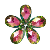 Vitrail Rose Pear-shaped High Quality Glass Rhinestone Pendant WholesaleRhinestone