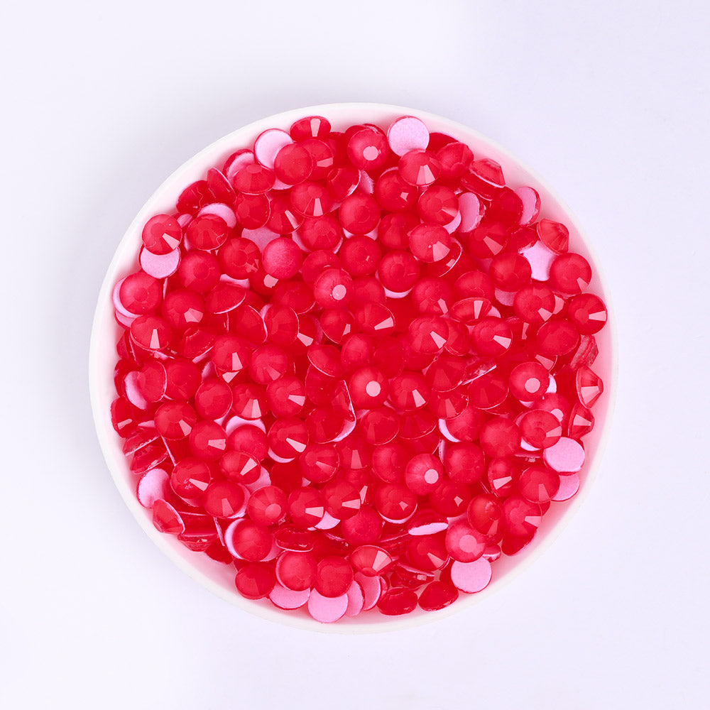 Vetro rosso neon flatback di strass al neon Immagine secondaria del prodotto