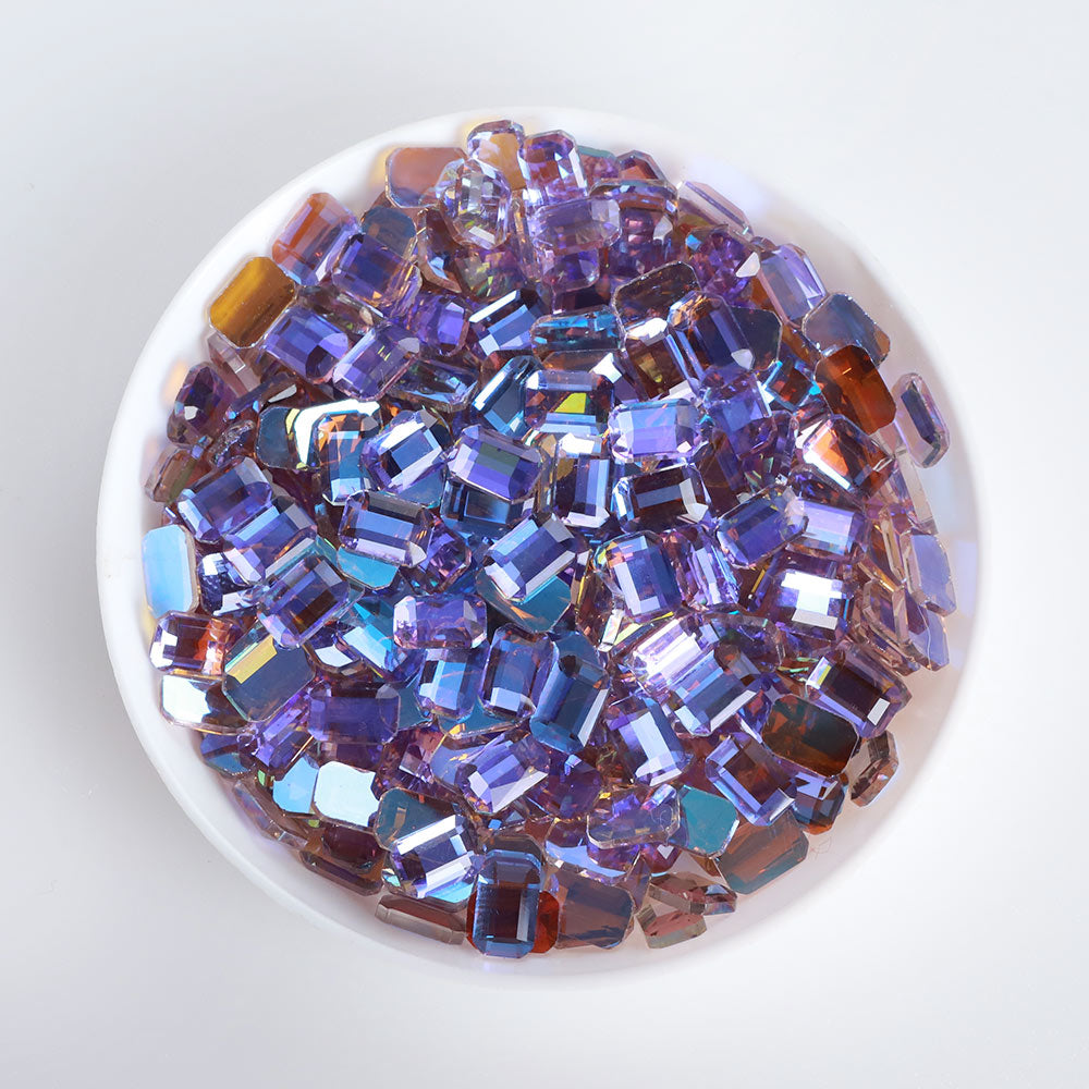 Octagon Shape Charm Purple Flat Back Fancy Rhinestones Secondary image