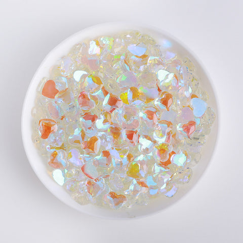 Heart Shape Starry Sky Flat Back Fancy Rhinestones F069 WholesaleRhinestone