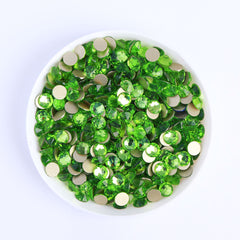 Peridot Glass Flat Back Glue-on Rhinestones 16 Cut Facets WholesaleRhinestone