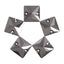 Jet Metallic Silver Square Shape High Quality Glass Sew-on Rhinestones WholesaleRhinestone