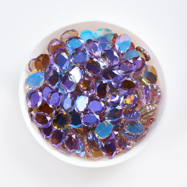 Magic Mirror Shape Charm Purple Flat Back Fancy Rhinestones WholesaleRhinestone