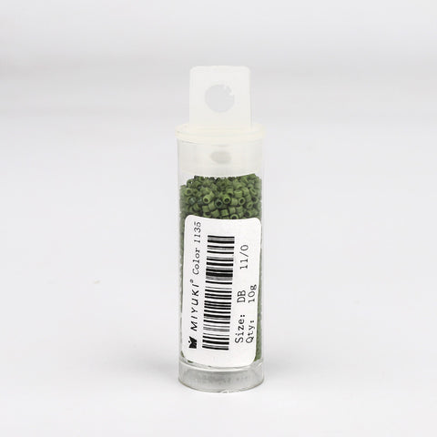 Miyuki Delica Seed Beads 11/0 Matte Opaque Avocado Green DB-1135 WholesaleRhinestone