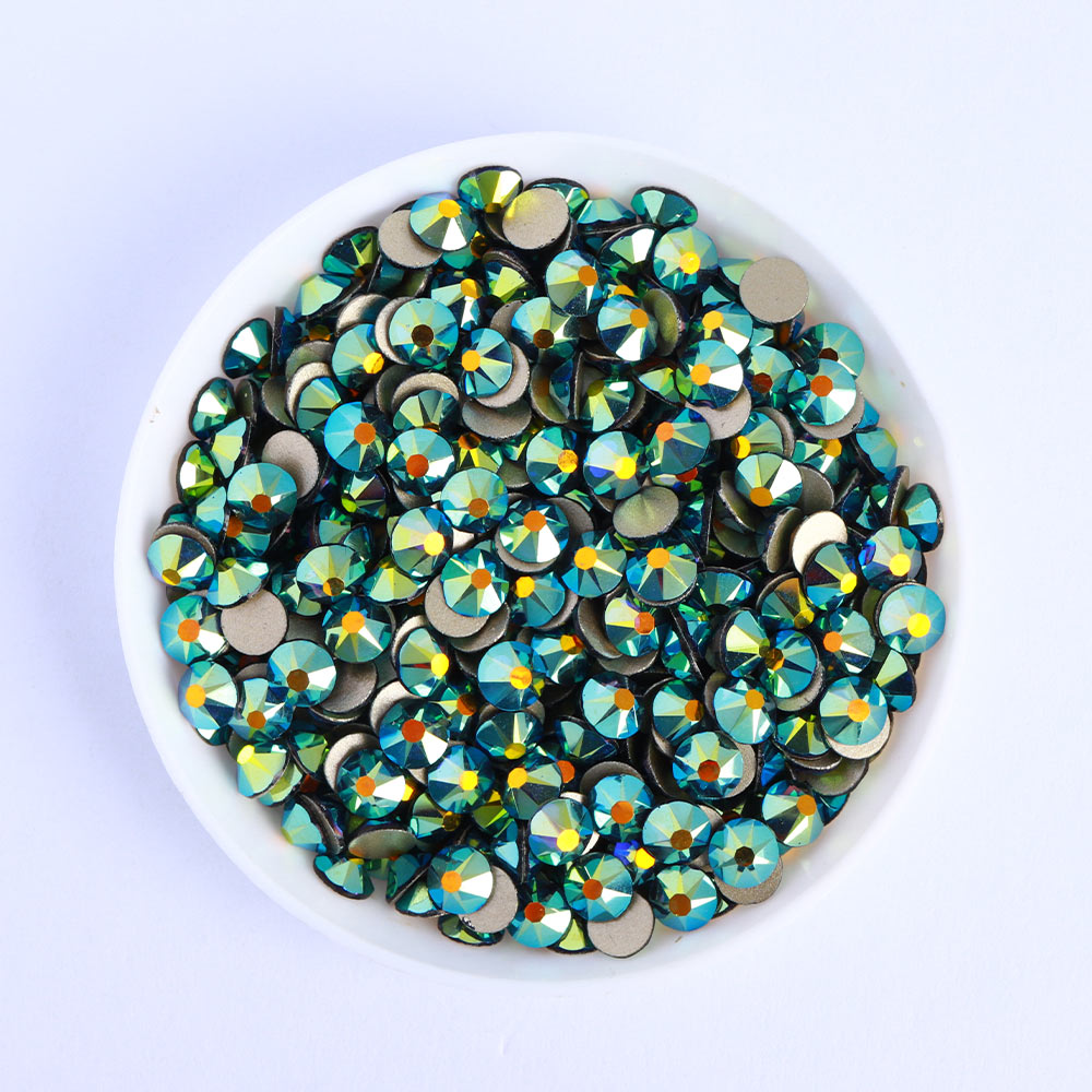 Montana AB Glass Flat Back Glue-On Rhinestones 16 Cut Facets In Bulk WholesaleRhinestone