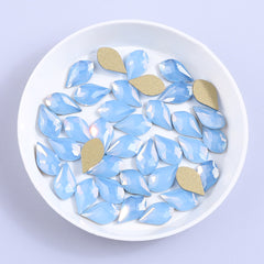 Maple leaves Shape Blue Opal Flat Back Fancy Rhinestones WholesaleRhinestone