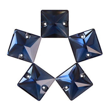 Montana Square Shape High Quality Glass Sew-on Rhinestones WholesaleRhinestone