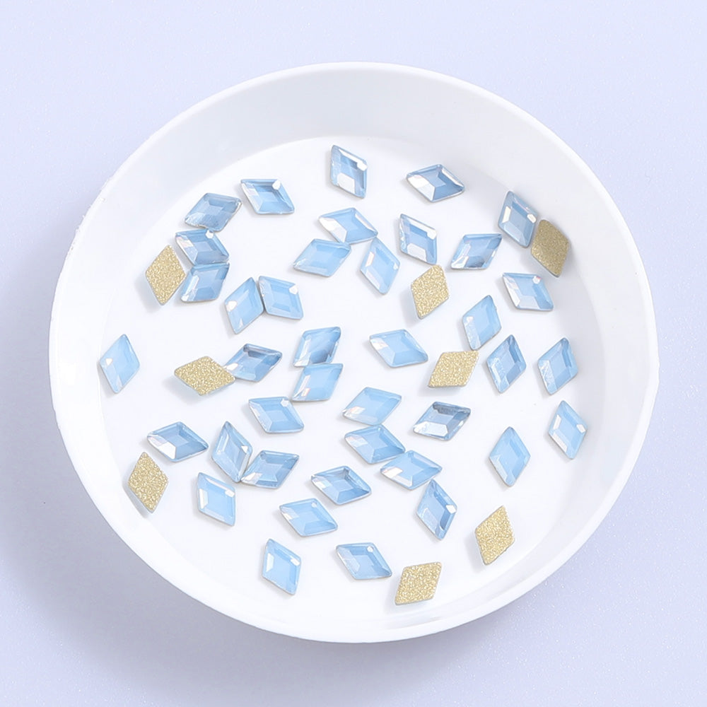 Rhombus Shape Blue Opal Flat Back Fancy Rhinestones Secondary image