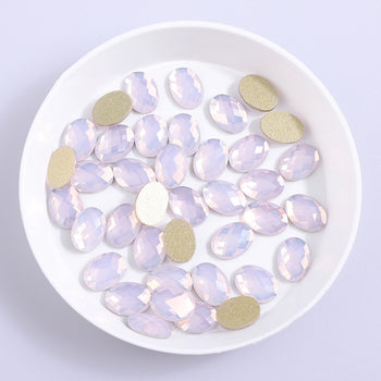 Egg Shape Pink Opal Flat Back Fancy Rhinestones WholesaleRhinestone
