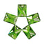 Fern Green Rectangle Shape High Quality Glass Sew-on Rhinestones WholesaleRhinestone