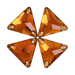 Tangerine Triangle Shape High Quality Glass Sew-on Rhinestones WholesaleRhinestone