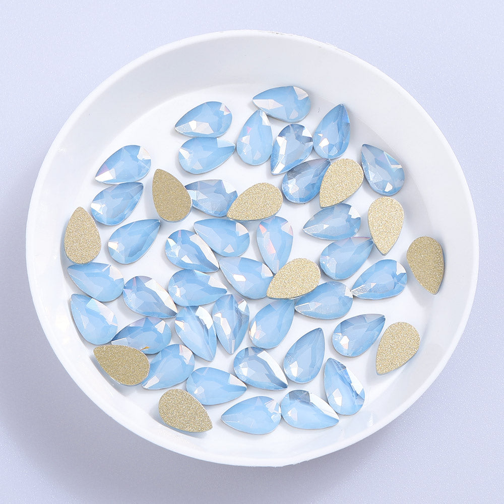 Raindrop Shape Blue Opal Flat Back Fancy Rhinestones WholesaleRhinestone