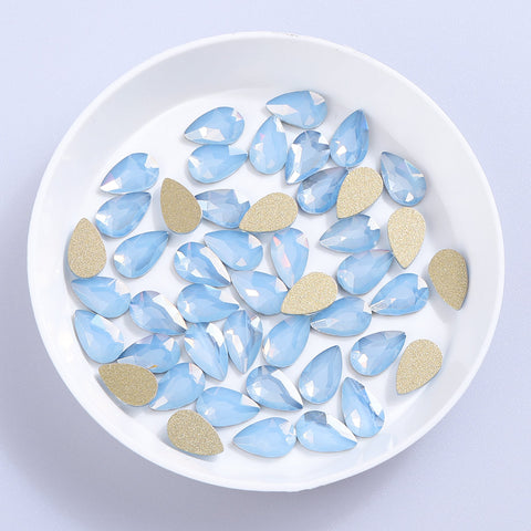 Raindrop Shape Blue Opal Flat Back Fancy Rhinestones WholesaleRhinestone