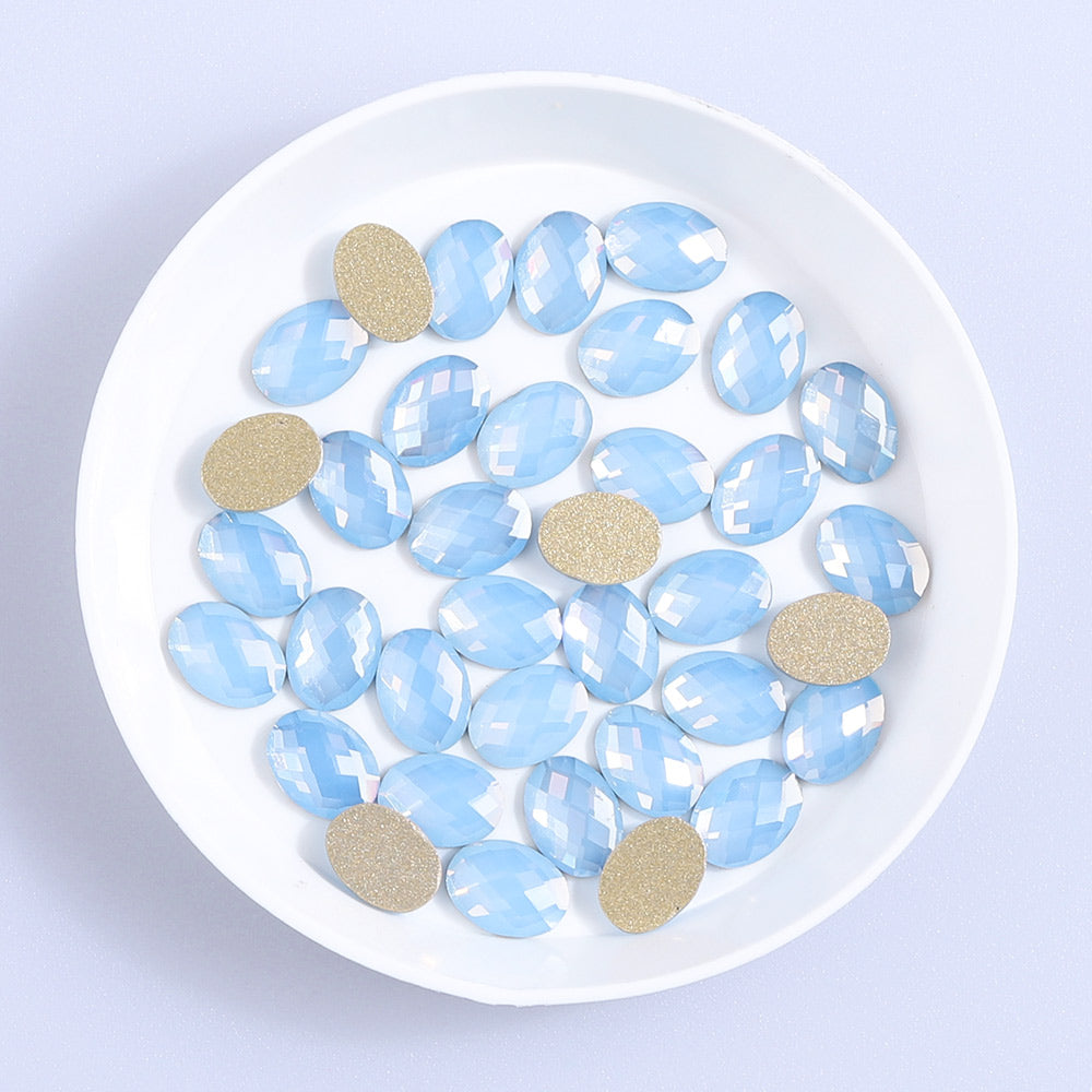 Egg Shape Blue Opal Flat Back Fancy Rhinestones WholesaleRhinestone
