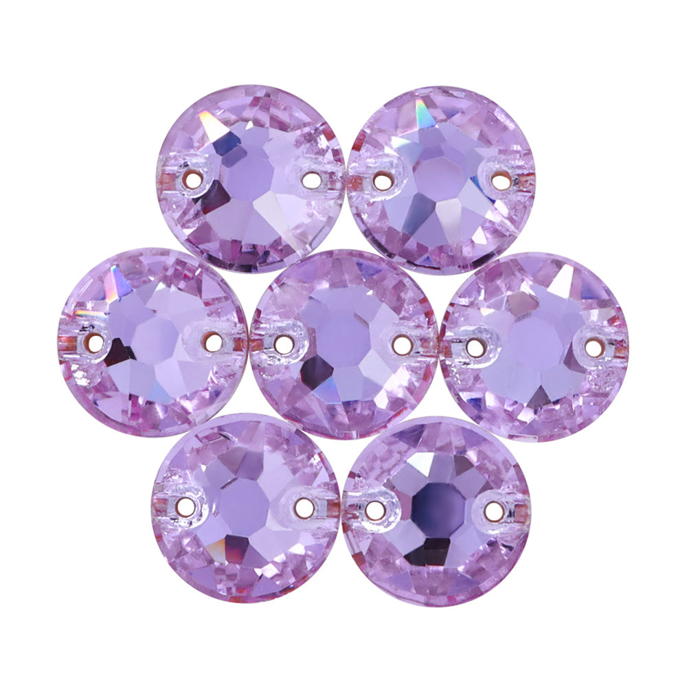 Violet XIRIUS Round Shape High Quality Glass Sew-on Rhinestones WholesaleRhinestone