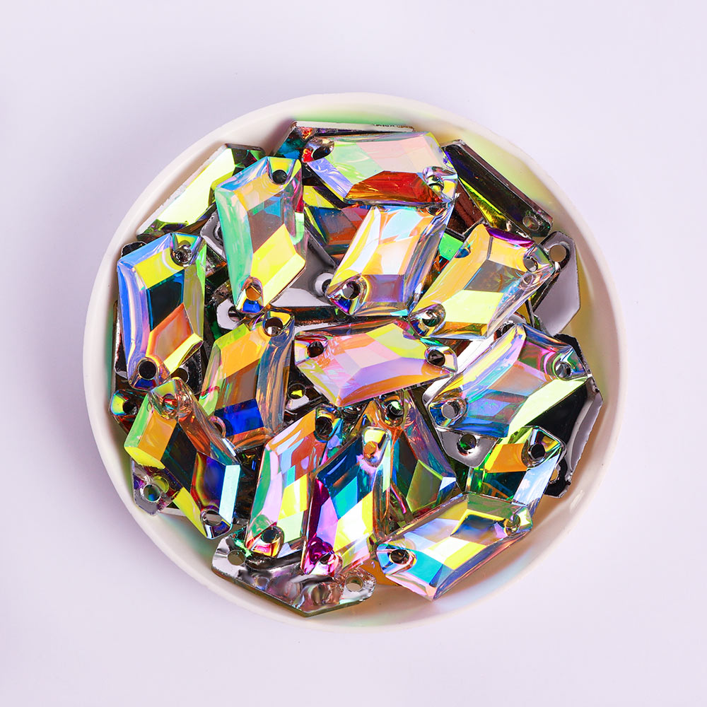 De-Art Crystal AB Resin Sew-on Rhinestones For Dance Costume Secondary image