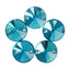 Aquamarine Rivoli Shape High Quality Glass Sew-on Rhinestones WholesaleRhinestone