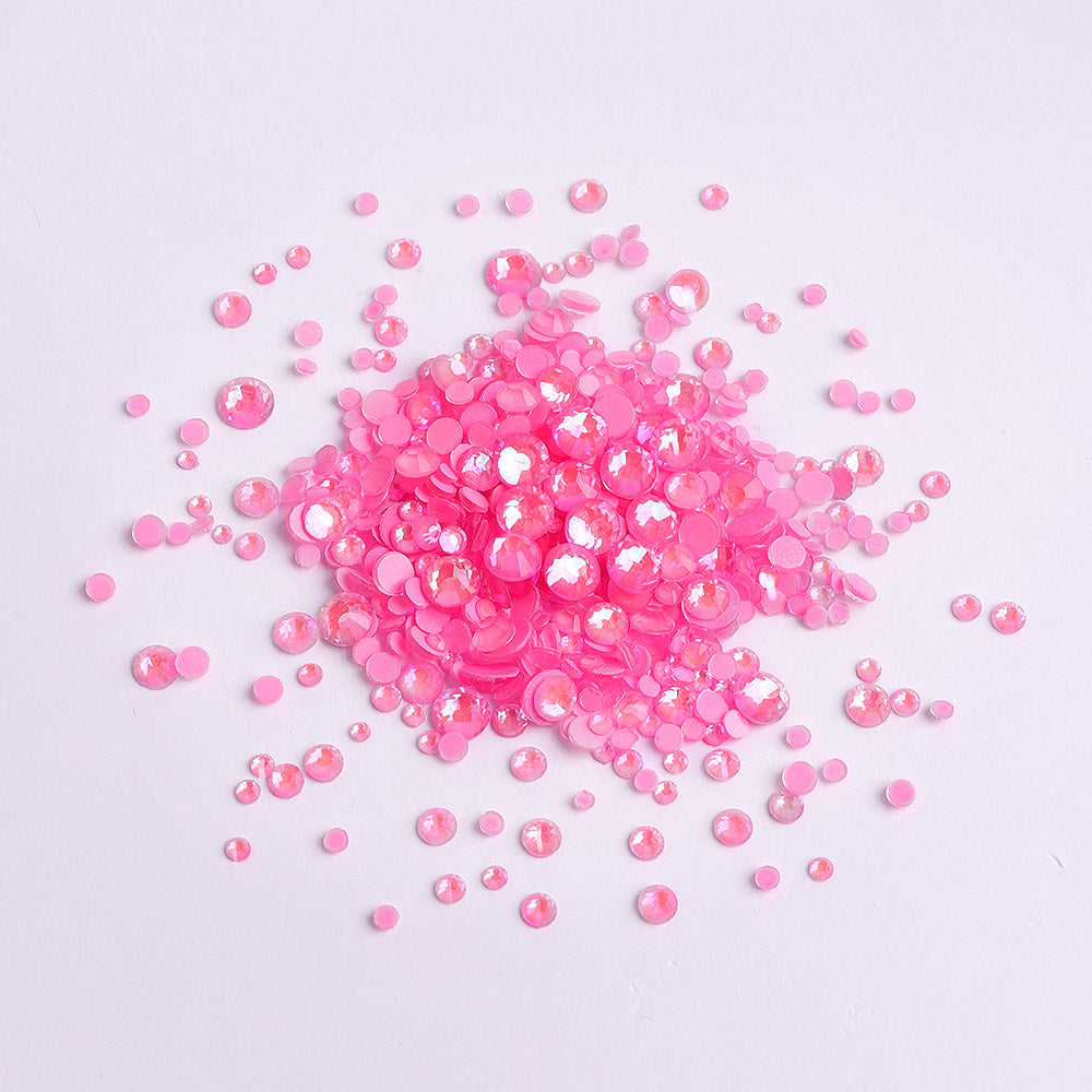 Mixed Sizes Mocha SS Pink FlatBack Luminous Rhinestones For Nail Art WholesaleRhinestone