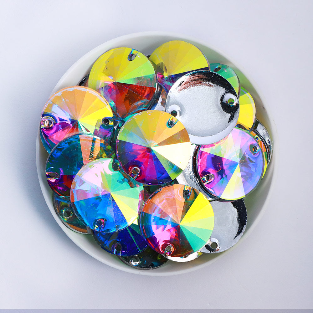 Rivoli Crystal AB Resin Sew-on Rhinestones For Dance Costume WholesaleRhinestone