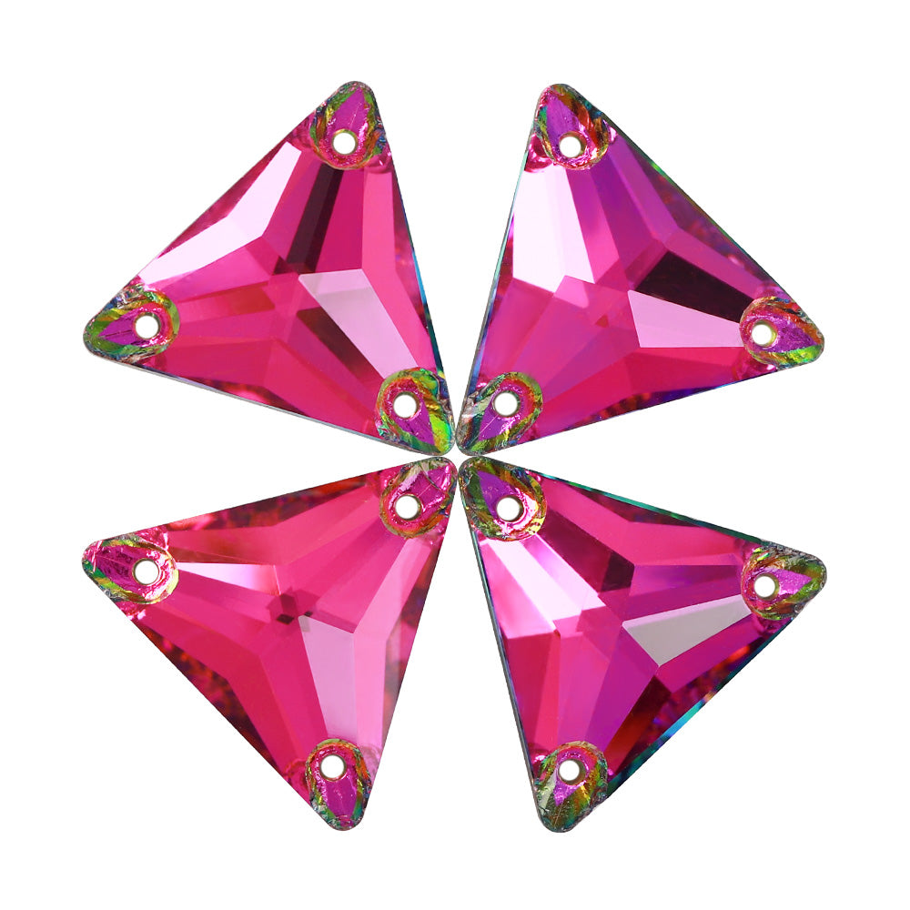 Vitrail Medium Triangle Shape High Quality Glass Sew-on Rhinestones WholesaleRhinestone