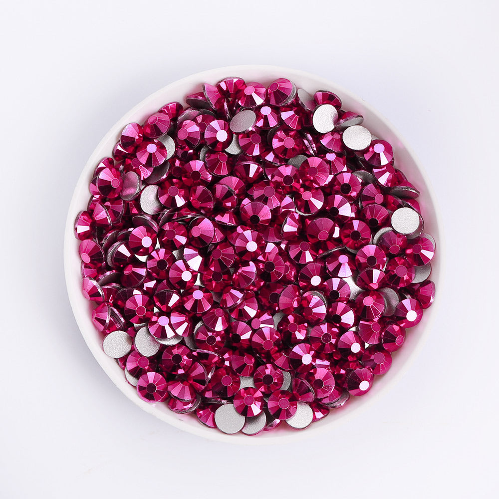 Glass minerale Flatback in vetro Shinestones Back d'argento Immagine secondaria del prodotto
