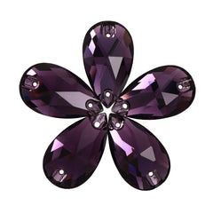 Amethyst Drop Shape High Quality Glass Sew-on Rhinestones WholesaleRhinestone