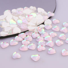 Heart Shape Mocha White Flat Back Fancy Rhinestones WholesaleRhinestone