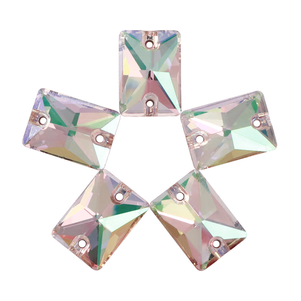 Luminous Green Rectangle Shape High Quality Glass Sew-on Rhinestones WholesaleRhinestone Главное изображение товара