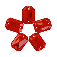 Light Siam Octagon Shape High Quality Glass Sew-on Rhinestones WholesaleRhinestone