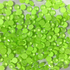 Apple Green Glass FlatBack Neon Rhinestones WholesaleRhinestone