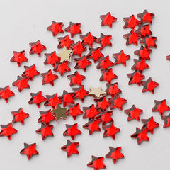 Star Shape Red Glass Flat Back Fancy Rhinestones WholesaleRhinestone