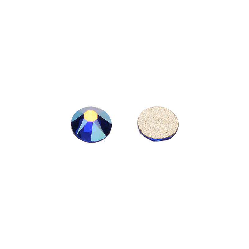 Sapphire AB Glass Flat Back Glue-On Rhinestones 16 Cut Facets In Bulk Secondary image