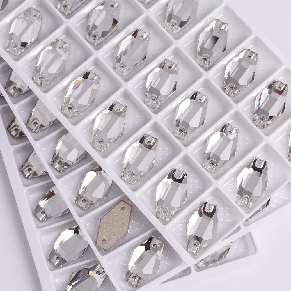 Crystal Hexagon Shape High Quality Glass Sew-on Rhinestones WholesaleRhinestone
