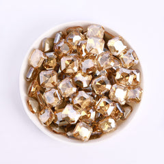 Golden Shadow Square Octagon Shape Pointed Back Fancy Rhinestones WholesaleRhinestone