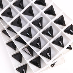 Jet Triangle Shape High Quality Glass Sew-on Rhinestones WholesaleRhinestone