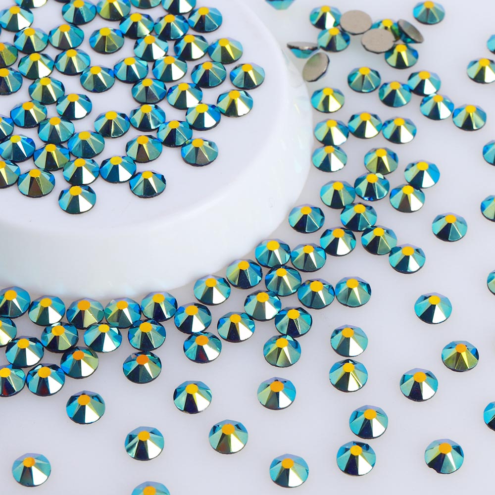 Montana ab glas flad ryg lim-on rhinestones 16 skåret facetter i bulk Sekundært billede
