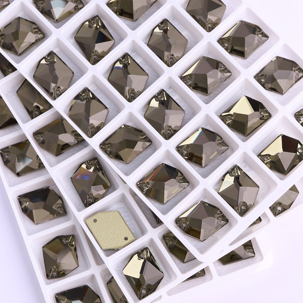 Black Diamond Cosmic Shape High Quality Glass Sew-on Rhinestones WholesaleRhinestone