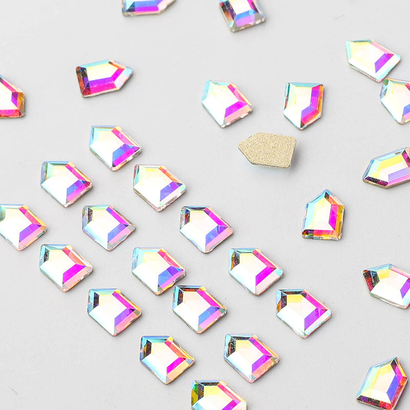 Pentagon Shape Crystal AB Flat Back Fancy Rhinestones WholesaleRhinestone