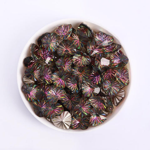 Millennium Series Heart Shape Rainbow Glass Pointed Back Fancy Rhinestones WholesaleRhinestone
