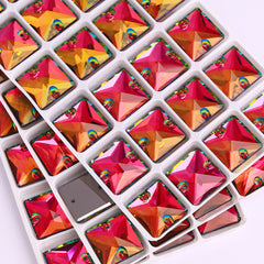 Vitrail Medium Square Shape High Quality Glass Sew-on Rhinestones WholesaleRhinestone